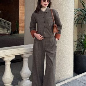 Quần ống rộng cạp liền